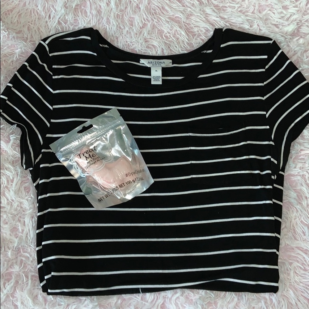 Striped Black Dress +Bath Burst